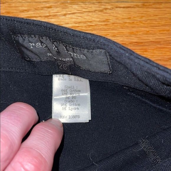 Rag & Bone Knit Mixed Media Leggings w/ Zip Fly 26 - Picture 9 of 11